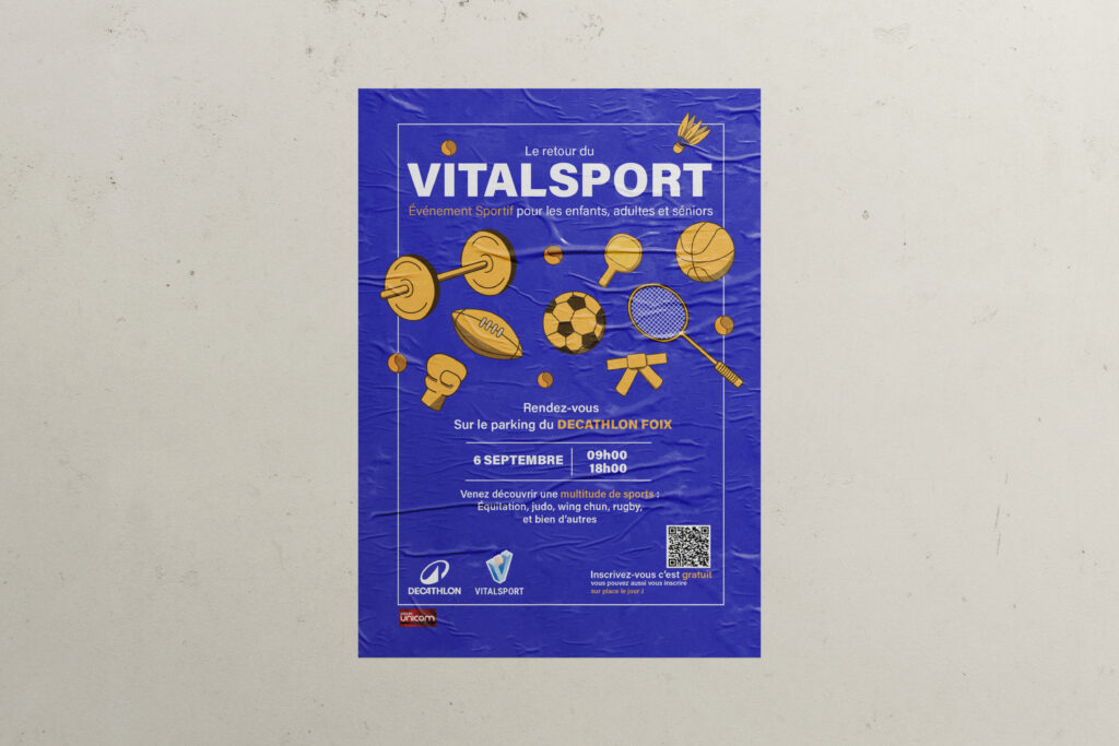 affiche vitalsport sur un mur