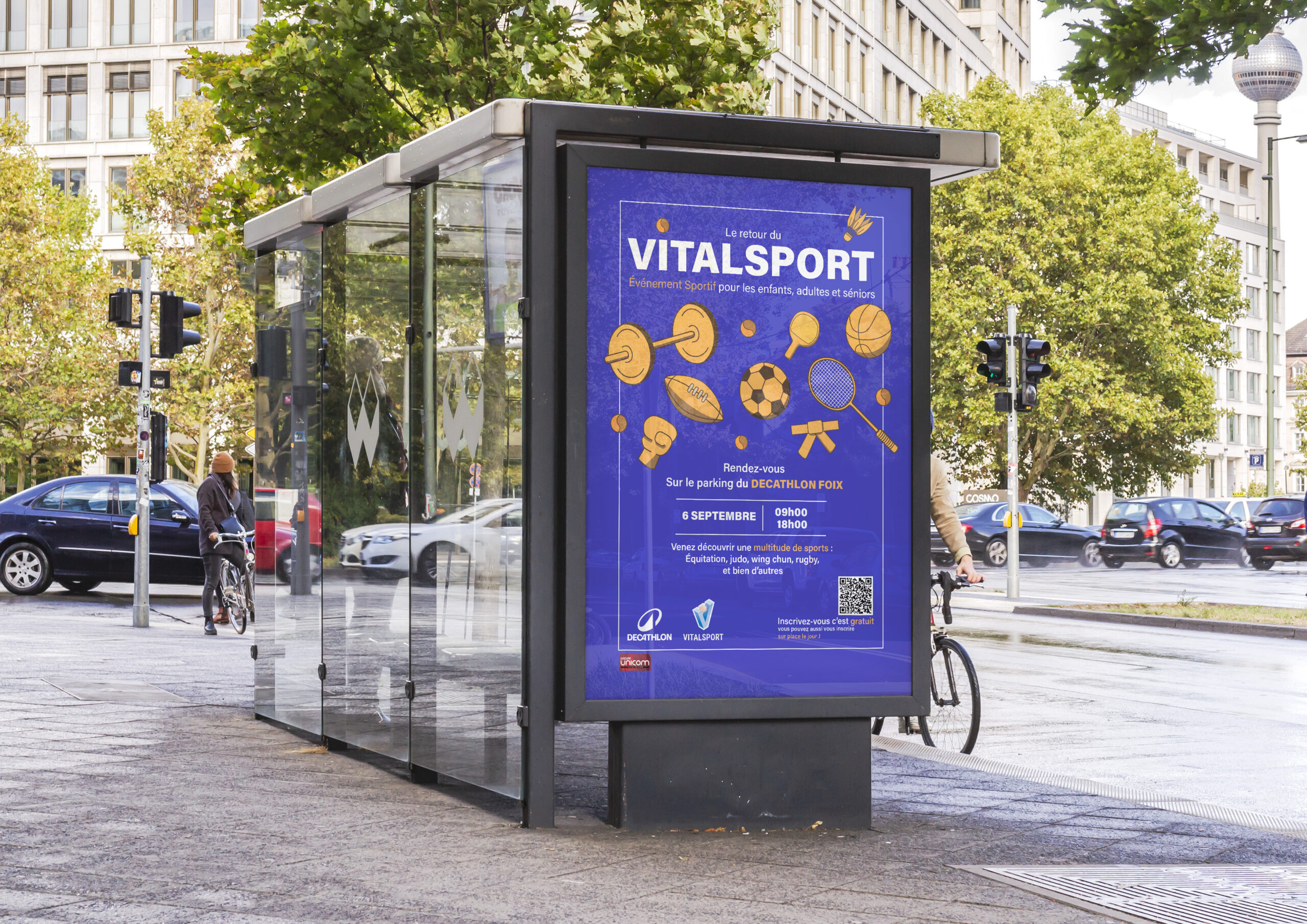 abris de bus affiche